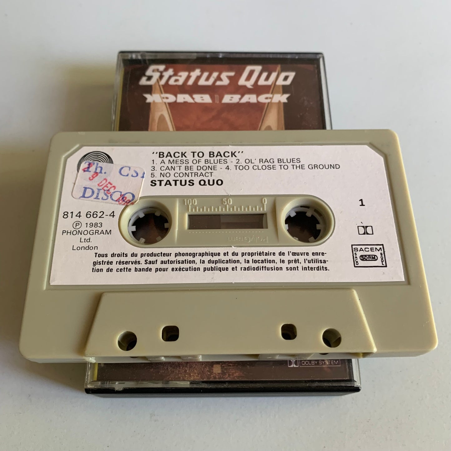 Status Quo - Back To Back - 1983 Occasion