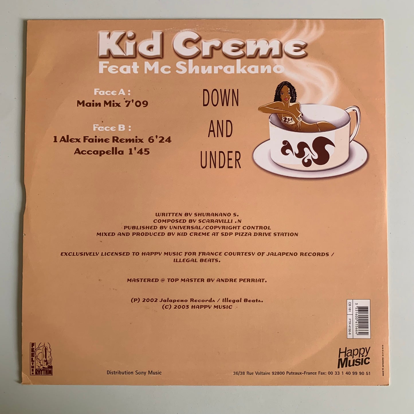 Kid Creme - Down And Under - 12’ 2003 Occasion