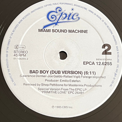 Miami Sound Machine - Bad Boy (Remix) - Maxi Single 1985