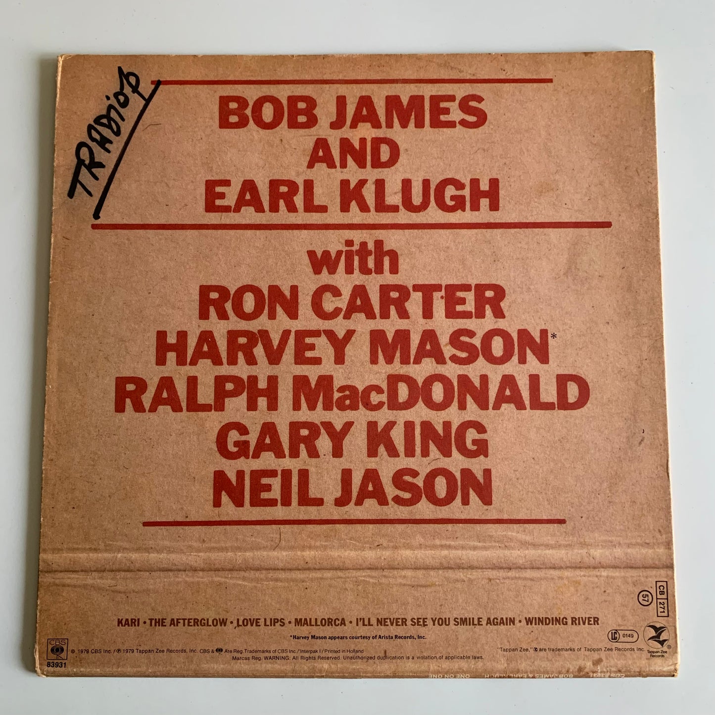 Bob James - Earl Klugh - One On One - LP 1979