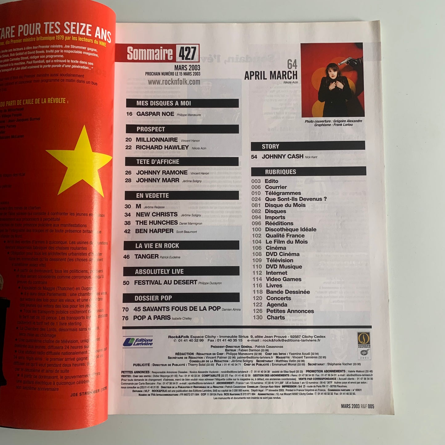 Magazine Rock & Folk - Nº427 Mars 2003