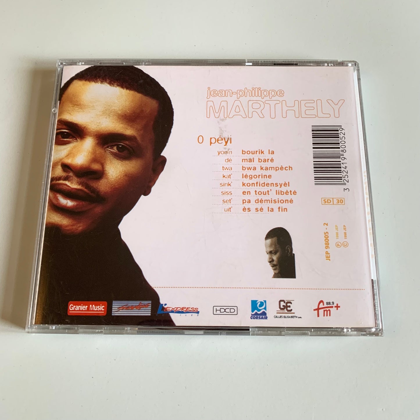 CD Dédicacé - Jean-Philippe Marthely - O Péyi - 1998