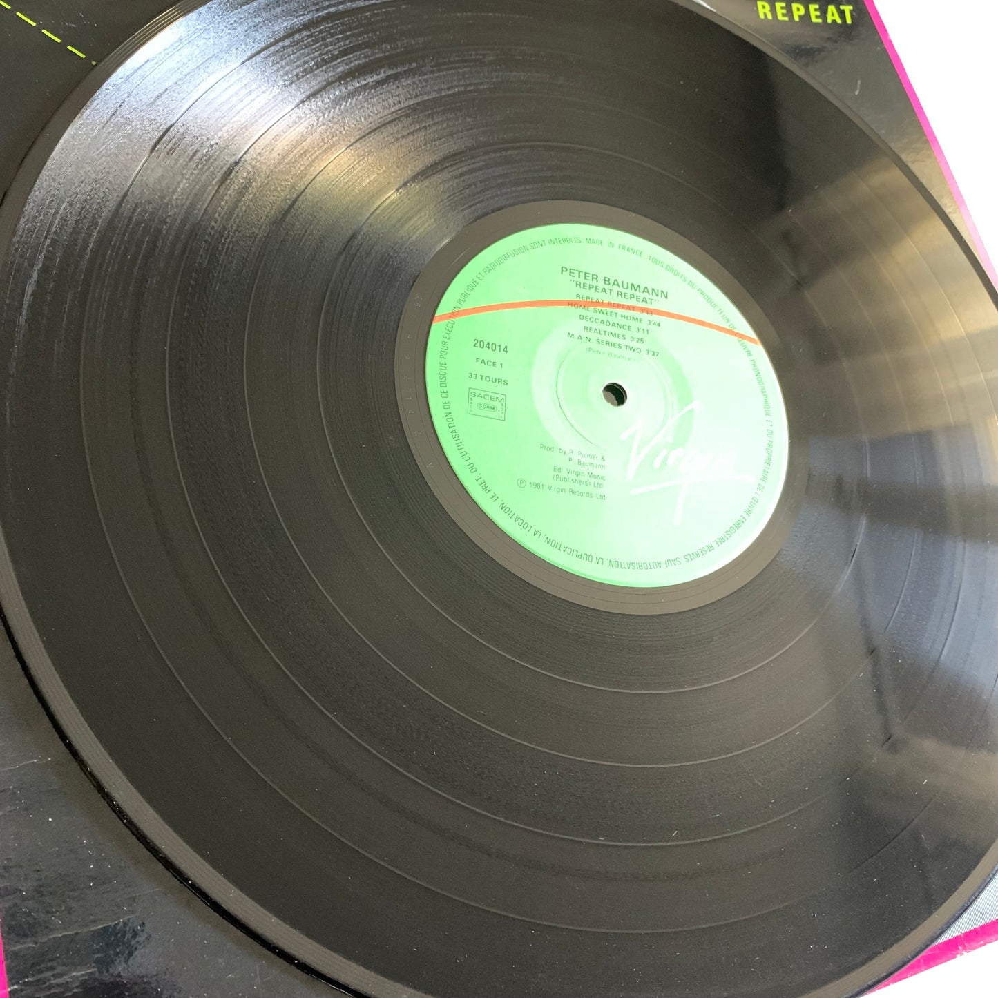 Peter Baumann - Repeat Repeat - LP 1981