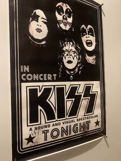 Affiche Poster en Toile - Kiss In Concert - 45/30cm