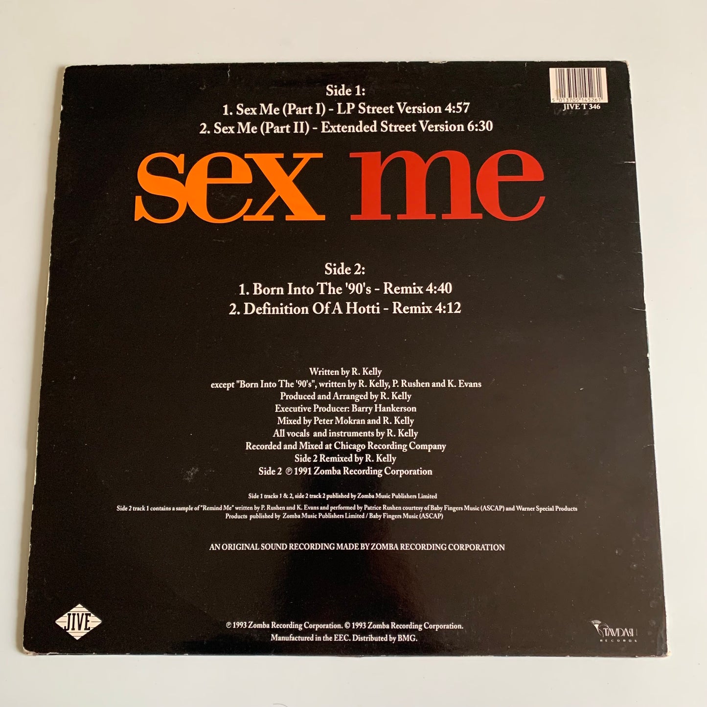 R. Kelly - Sex Me (Parts I & II) - Single 1993