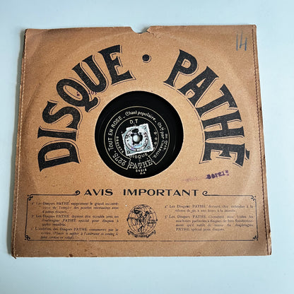 Disque Pathé - Tout En Rose - En Revenant De Longchamp - 25cm