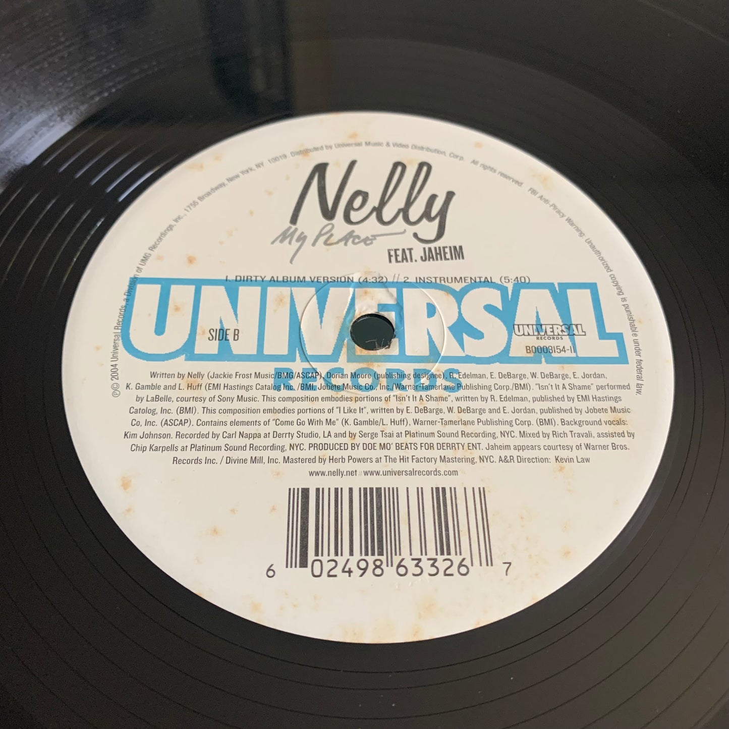 Nelly - Flap Your Wings / My Place - 12” 33-1/3 2004 Occasion