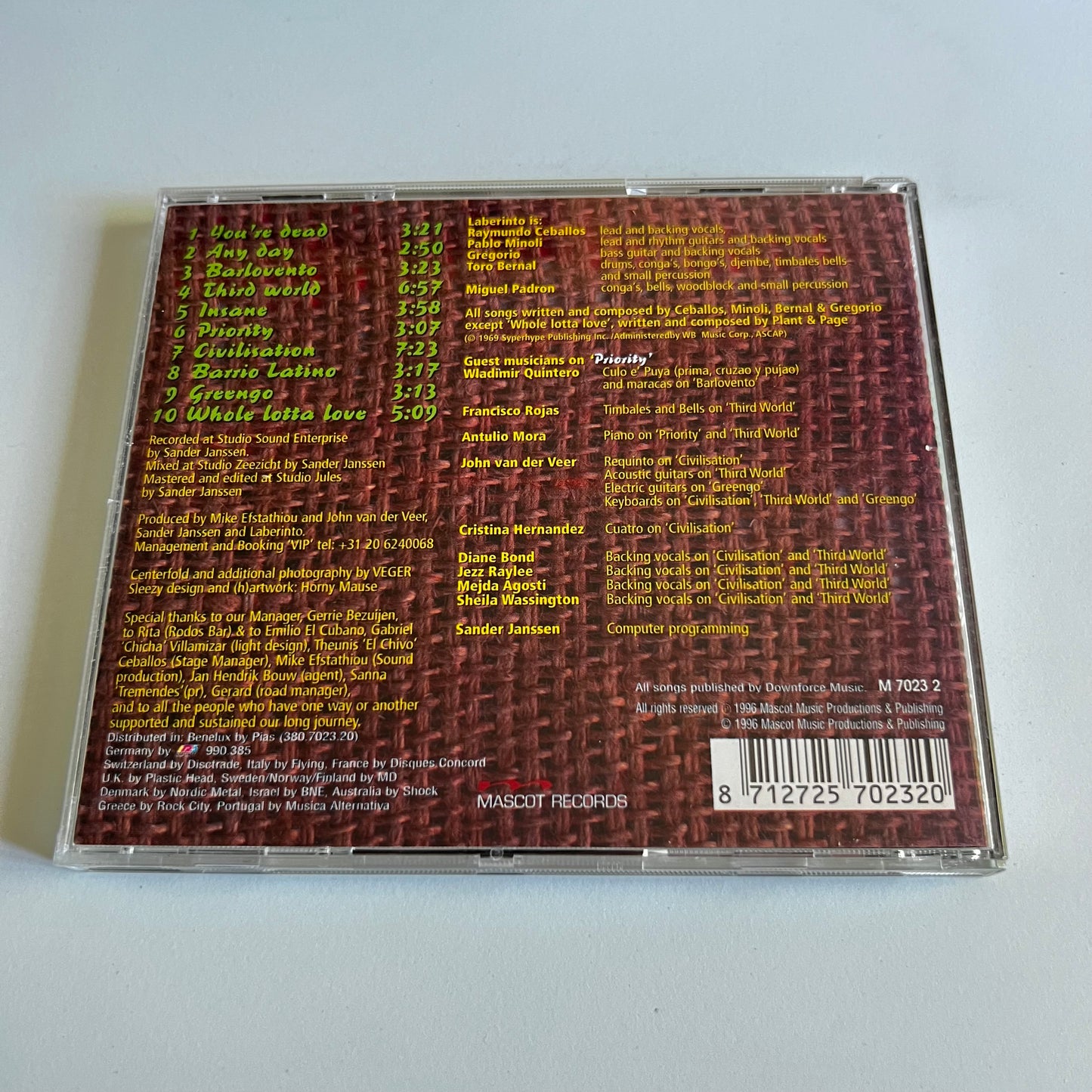 CD - Laberinto - Priority - 1996