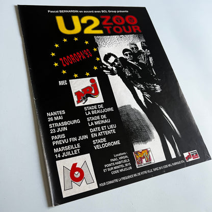 Affiche Originale Concert U2 Zoo Tour 1993 - Page de Magazine 30x23cm