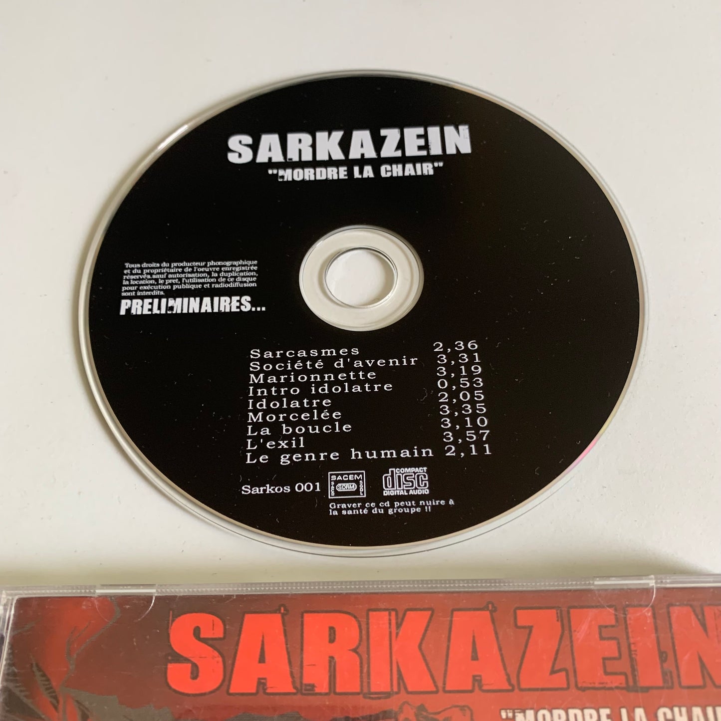 CD - Sarkazein - Préliminaires - 2003 Occasion