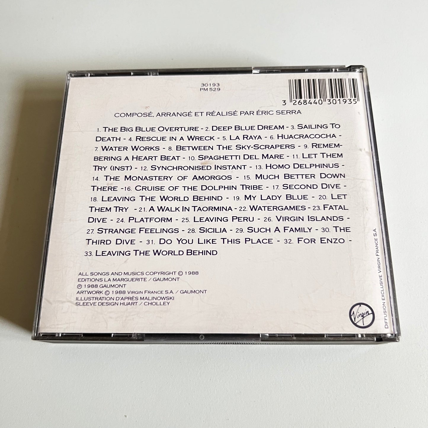 CD - Éric Serra - Le Grand Bleu : Version Intégrale Bande Originale Du Film - 1988