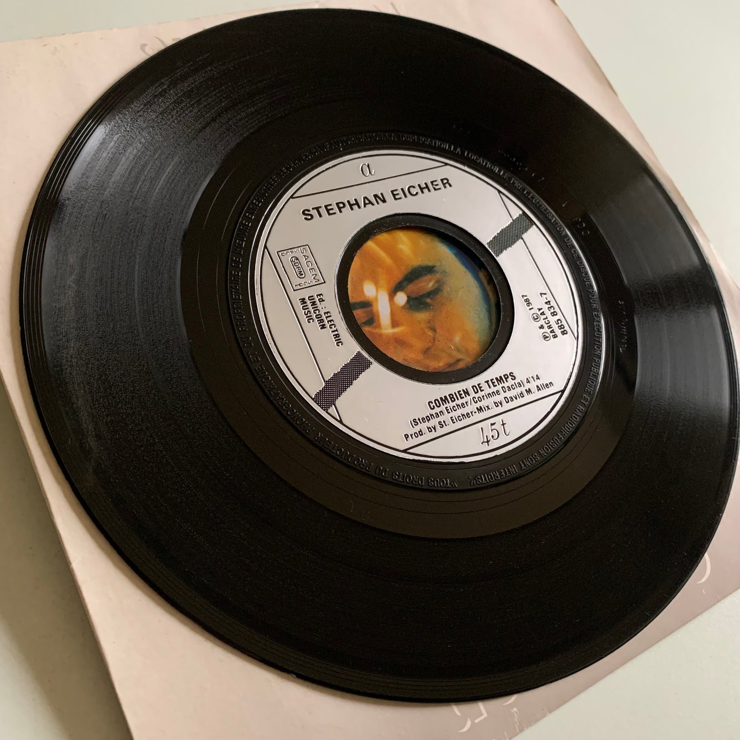 Stephan Eicher - Combien De Temps - Single 1987 Occasion
