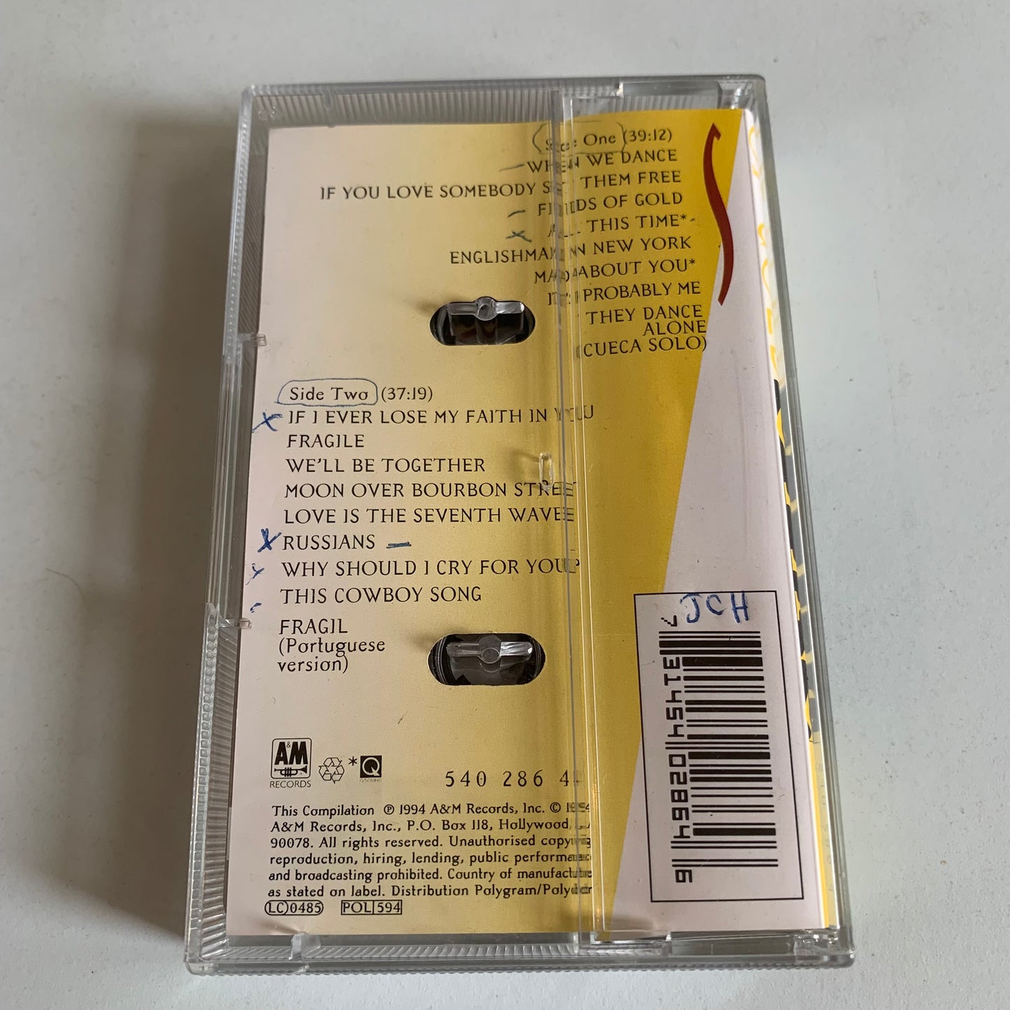 Sting - Fields Of Gold: The Best Of Sting 1984 - 1994 - Occasion