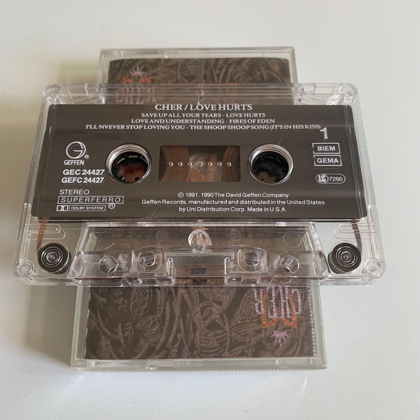 Cassette audio - Cher - Love Hurts - 1991