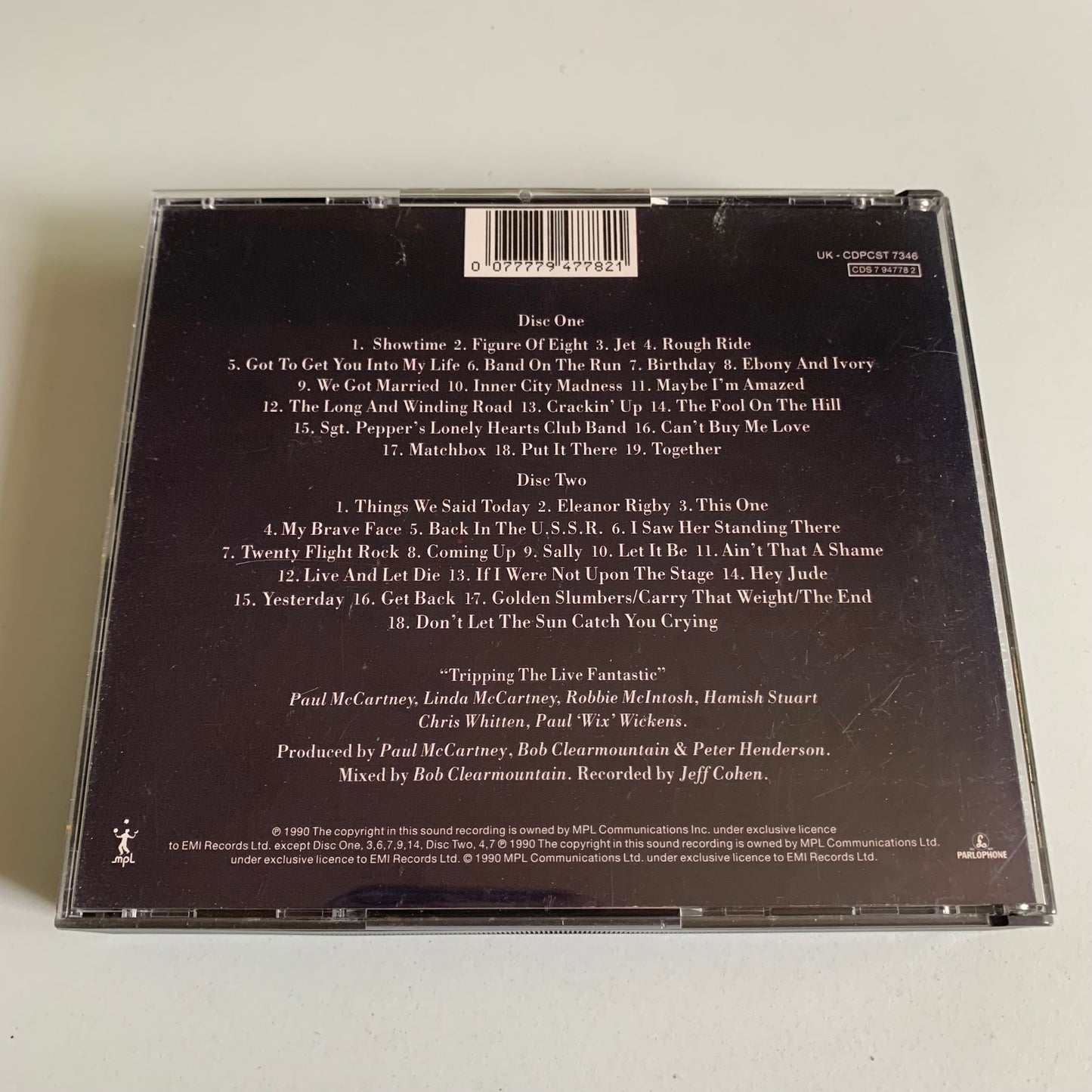 Paul McCartney - Tripping The Live Fantastic - 1990 Occasion